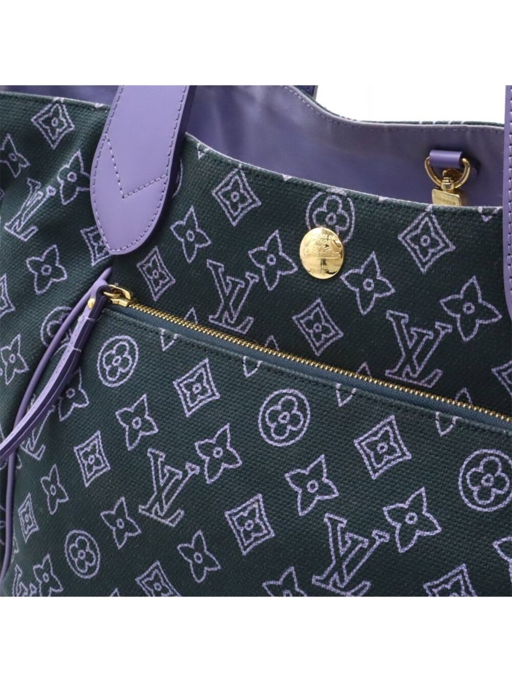 Louis Vuitton Monogram Beach Line Cabas Ipanema PM Tote Shoulder Bag Marine - Picture 6 of 9